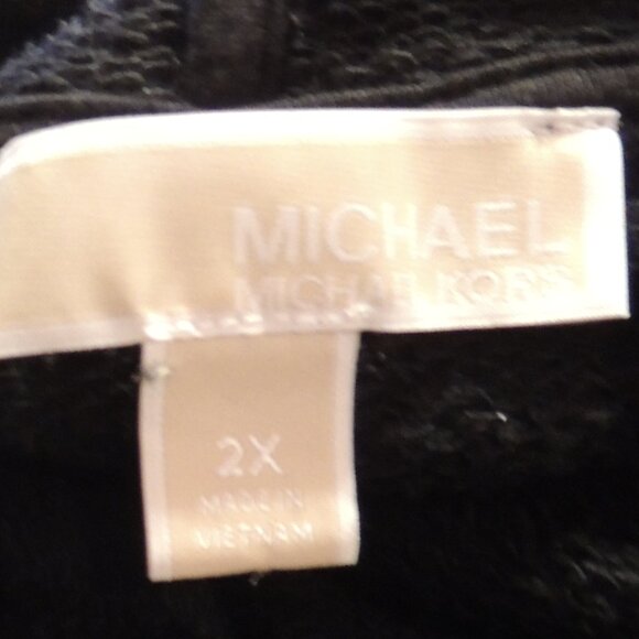 Michael Kors Shirt Woman 2X Large Black Long Sleeve Pullover Hoodie Shirt - Picture 2 of 3